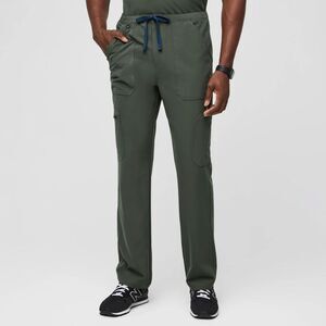 FIGS Cairo Cargo Scrub Pant Moss Green Mens Size Small